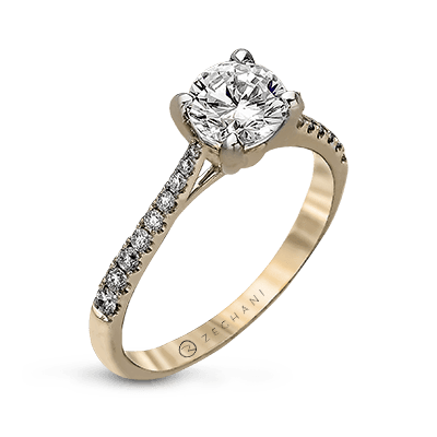 Engagement Ring in 14k Gold with Diamonds ZR752