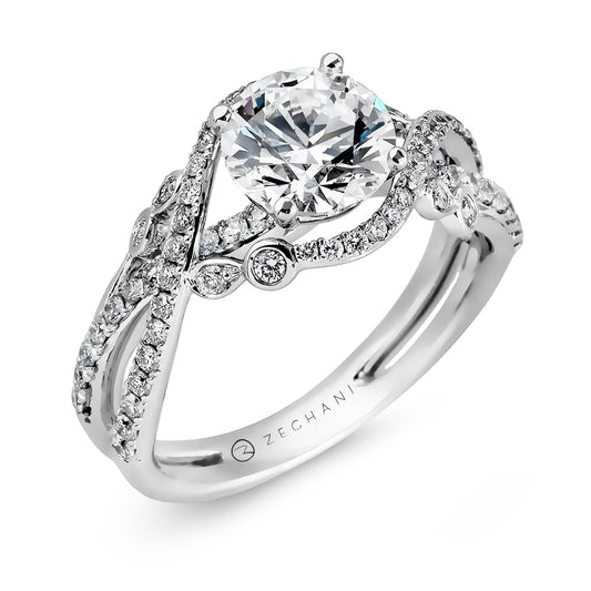 Engagement Ring in 14k Gold with Diamonds ZR876