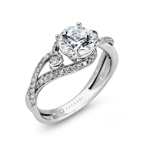 Engagement Ring in 14k Gold with Diamonds ZR880