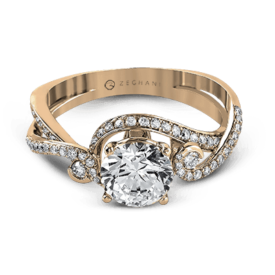 Engagement Ring in 14k Gold with Diamonds ZR880