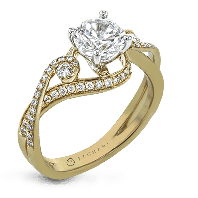 Engagement Ring in 14k Gold with Diamonds ZR880