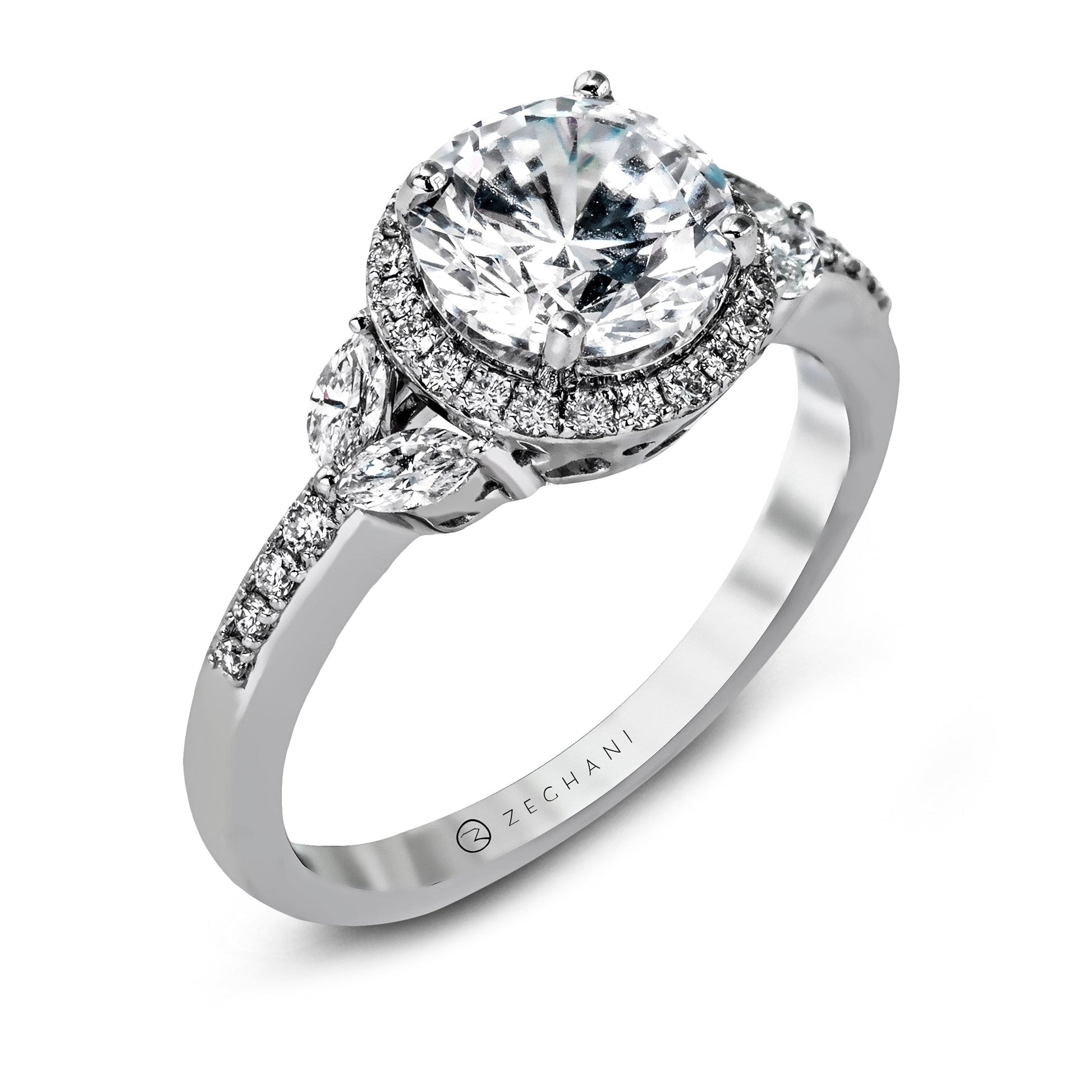 Engagement Ring in 14k Gold with Diamonds ZR909