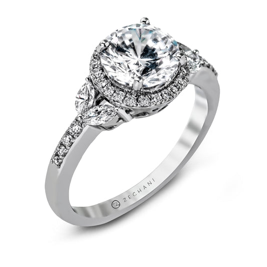 Engagement Ring in 14k Gold with Diamonds ZR909