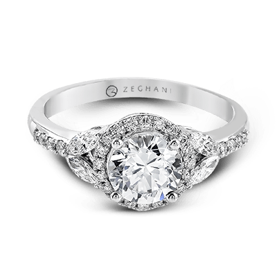 Engagement Ring in 14k Gold with Diamonds ZR909