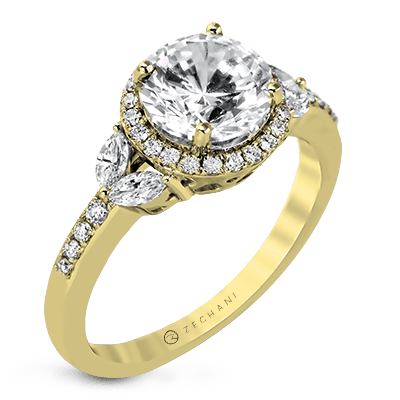 Engagement Ring in 14k Gold with Diamonds ZR909