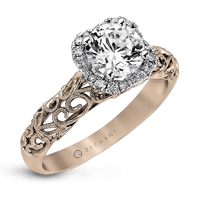 Engagement Ring in 14k Gold with Diamonds ZR914