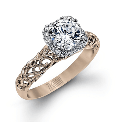 Engagement Ring in 14k Gold with Diamonds ZR914