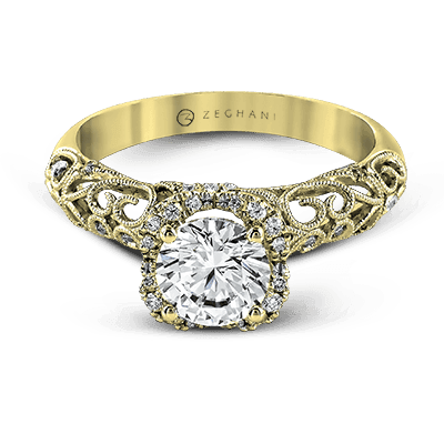 Engagement Ring in 14k Gold with Diamonds ZR914