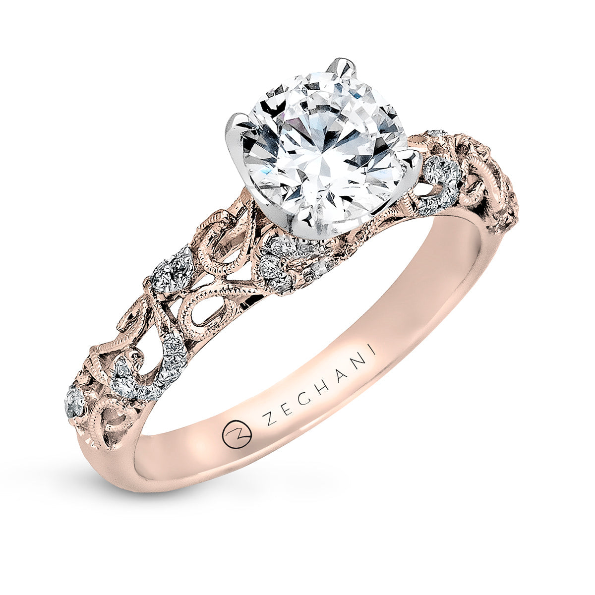 Engagement Ring in 14k Gold with Diamonds ZR917