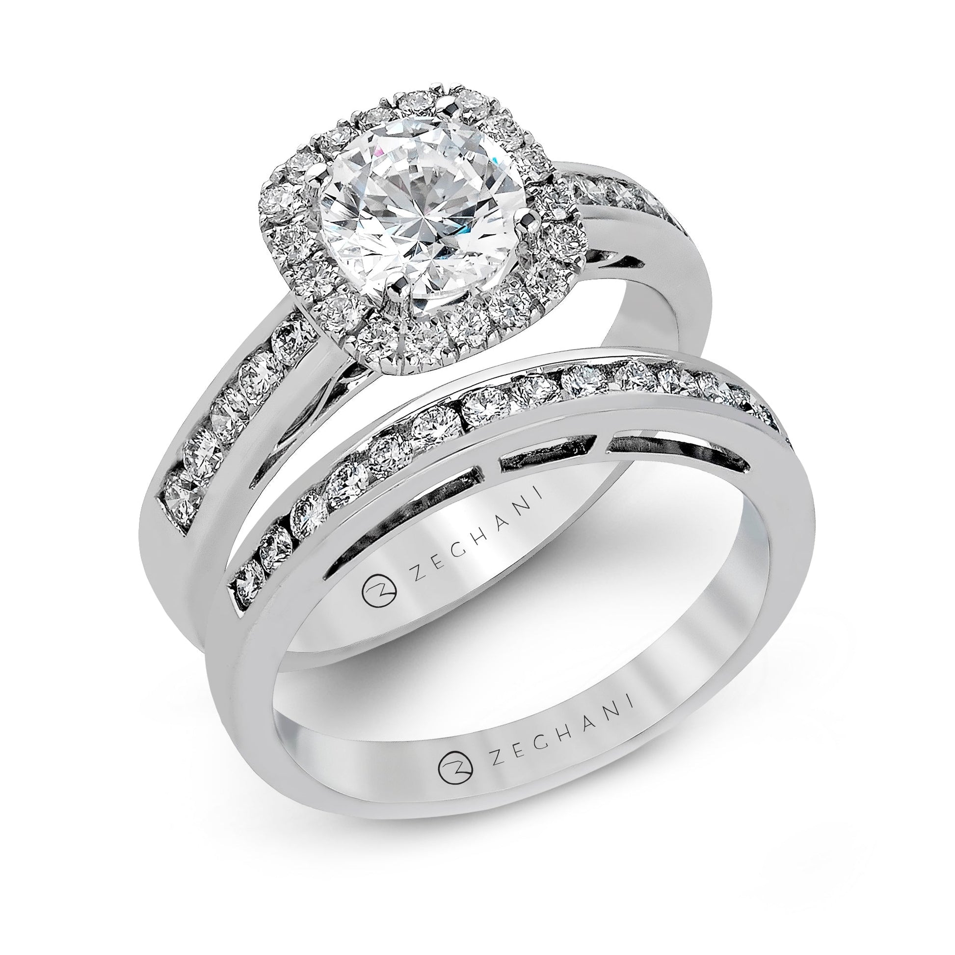 Wedding Set in 14k Gold with Diamonds ZR960