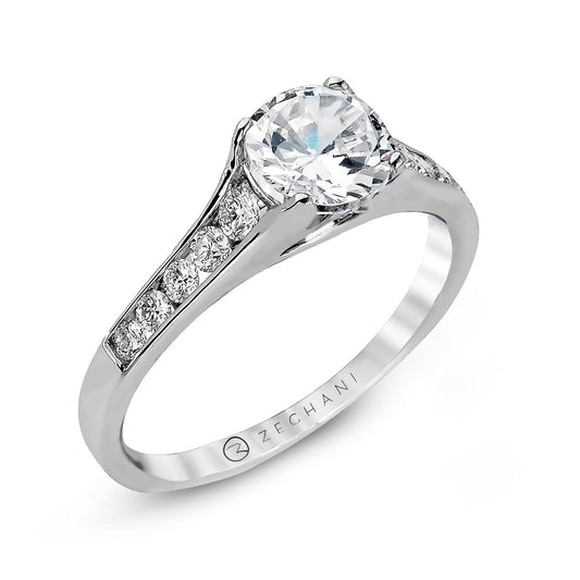 Engagement Ring in 14k Gold with Diamonds ZR969