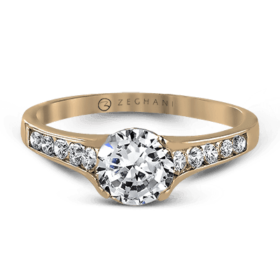 Engagement Ring in 14k Gold with Diamonds ZR969