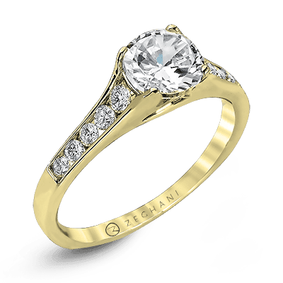 Engagement Ring in 14k Gold with Diamonds ZR969