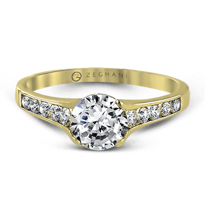 Engagement Ring in 14k Gold with Diamonds ZR969