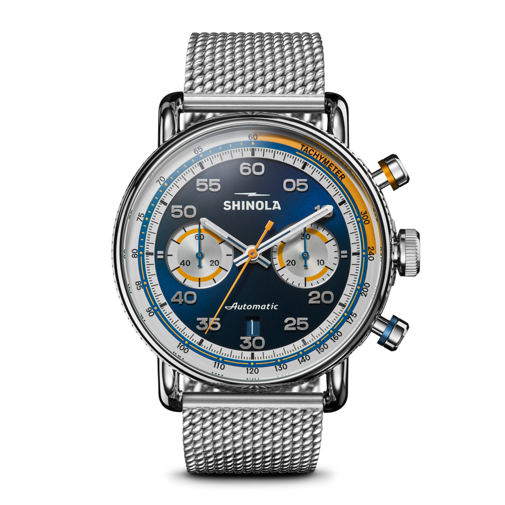 Shinola Canfield Speedway Open Road Automatic Chronograph Watch S0120308430-1-MdntBlu-44-USA