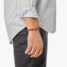 Shinola Jewelry 8mm Beaded Red Jasper Bracelet S1820304686-1-RedJasper-L-USA