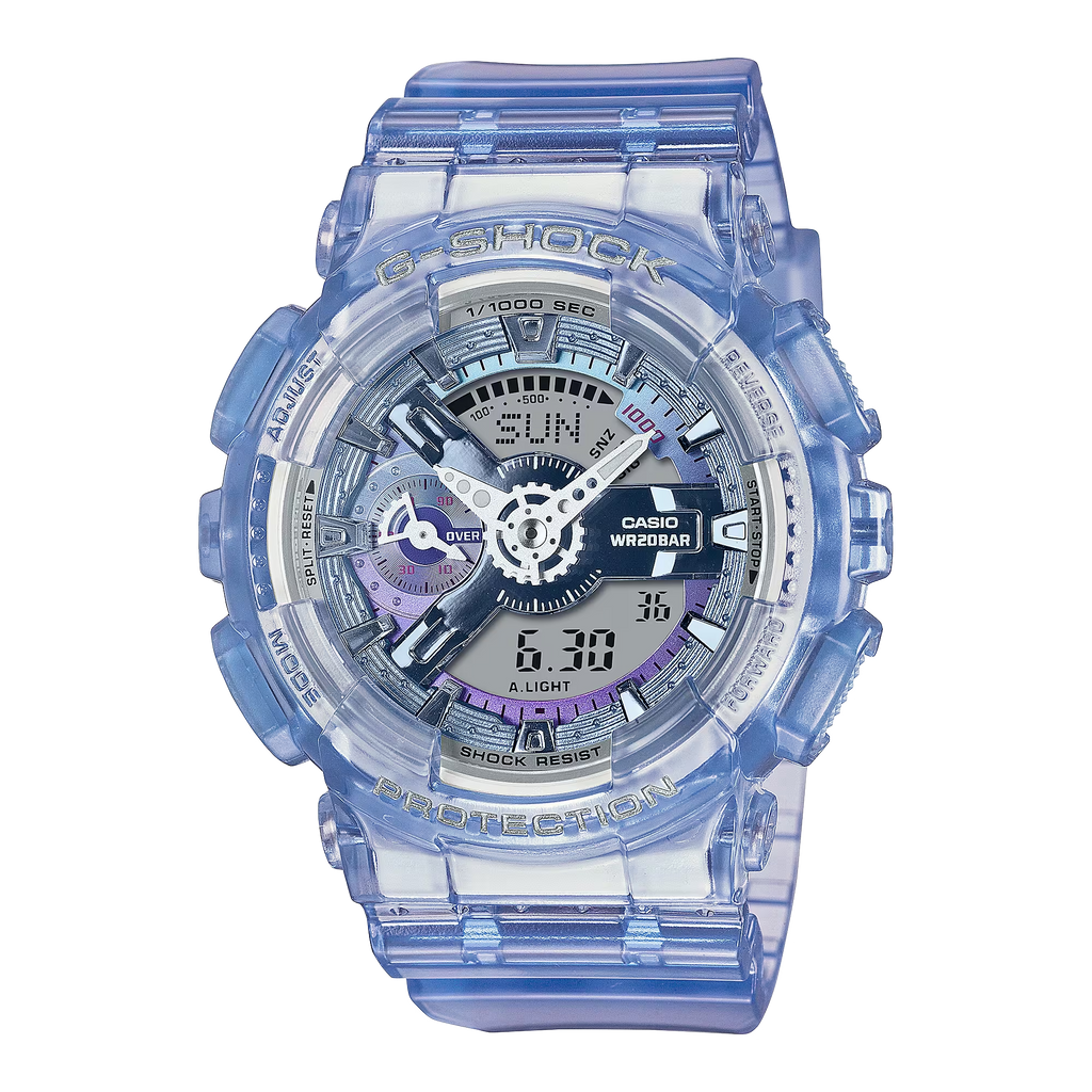 G-Shock GMAS110VW-6A Near Virtual Worlds Transparent Blue Ladies