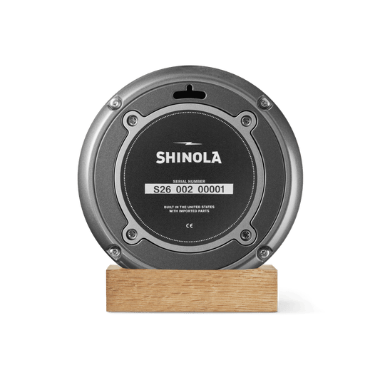 Shinola 6" Runwell Clock S2620173486-1-DkGry-6-CHN