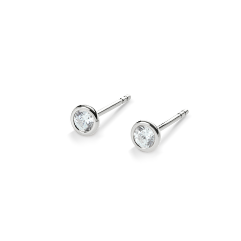 Shinola Jewelry 1/4 Carat Round Diamond Bezel Studs S1820303978-C-14kWG-OS-IND
