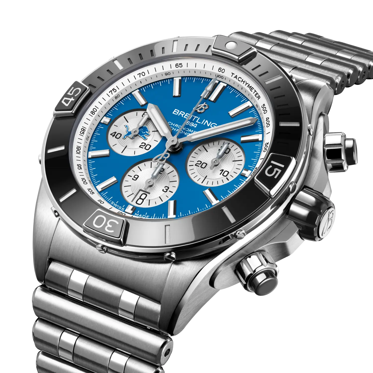 Breitling Super Chronomat B01 Chronograph 44 NFL Detroit Lions Edition AB01361C1C2A1