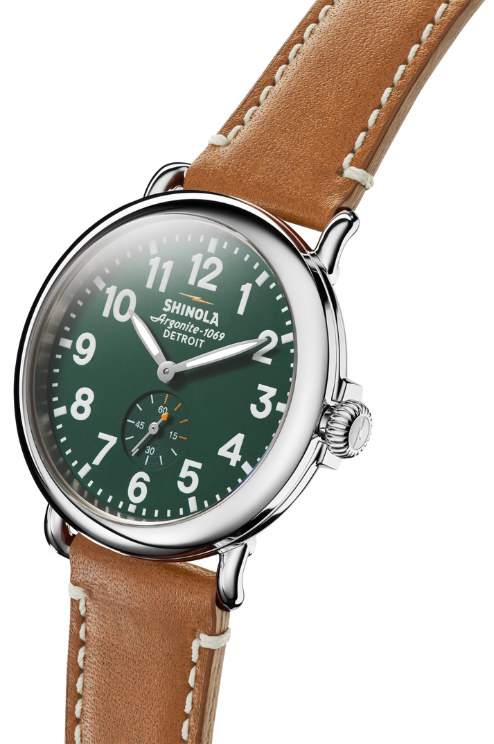 Shinola Engravable Runwell Watch S0120242428-1-Grn-41-USA