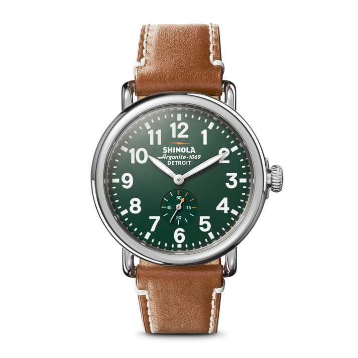 Shinola Engravable Runwell Watch S0120242428-1-Grn-41-USA