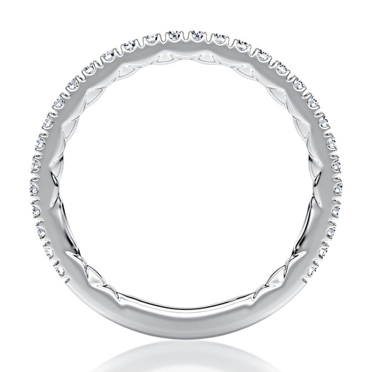 A.Jaffe Wedding Bands Delicate Three Quarters Diamond Wedding Band MRCRD2907Q/30