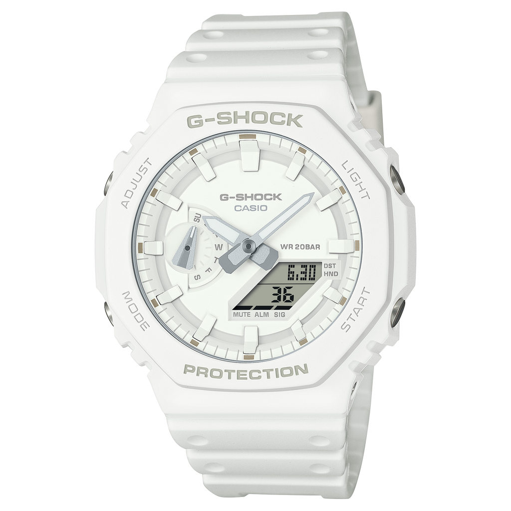 G-Shock GA2100-7A7 Tone-on-Tone White Casioak Ana-Digi