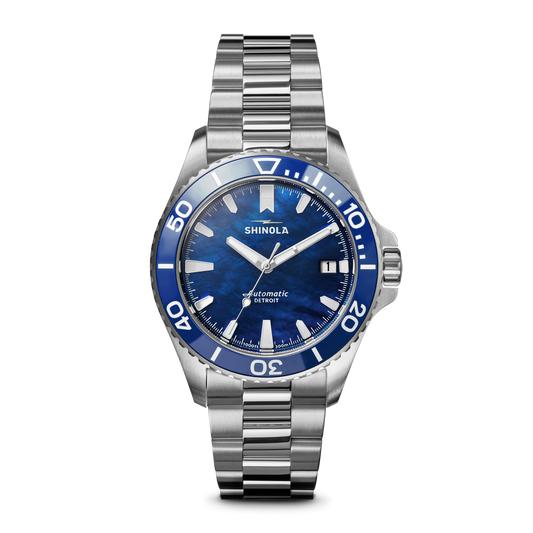 Shinola Monster Automatic Dive Watch S0120484234-1-LakeBluMOP-39-USA