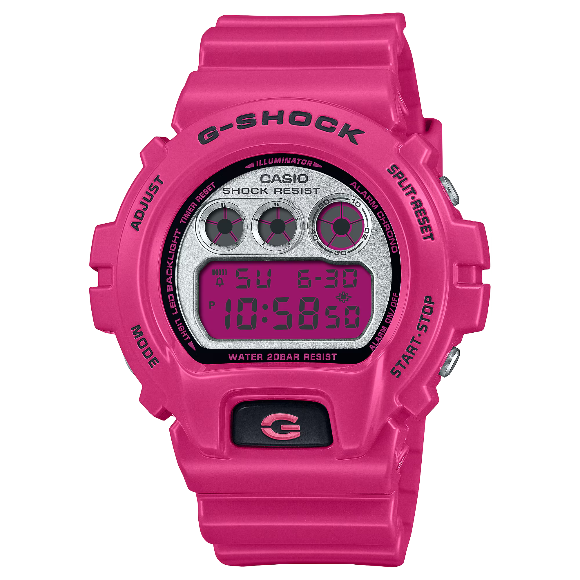 G-Shock DW6900RCS-4 Vibrant Pink Retro Triple Graph