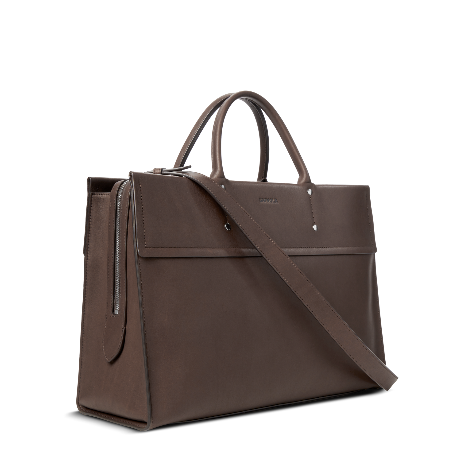 Shinola Leather Day Satchel S0320301980-1-Espresso-OS-VNM