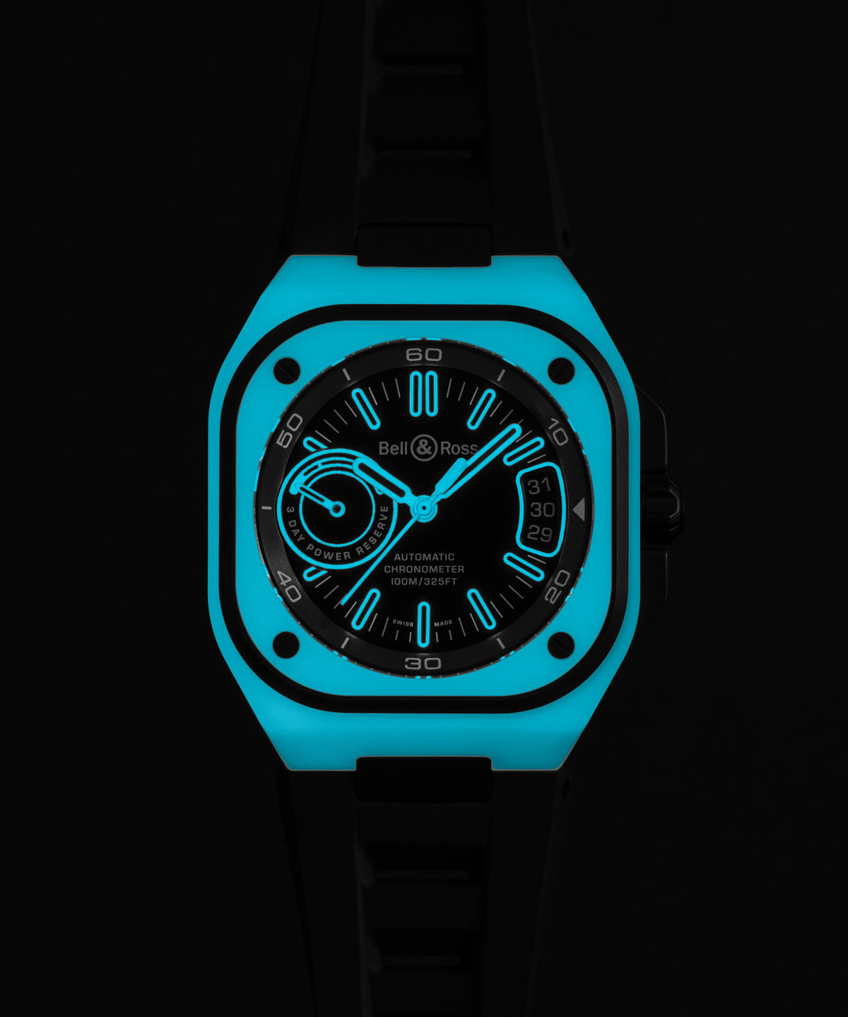 Bell & Ross BR-X5 Blue Lum 41 MM BRX5R-BLUM-TC/SRB