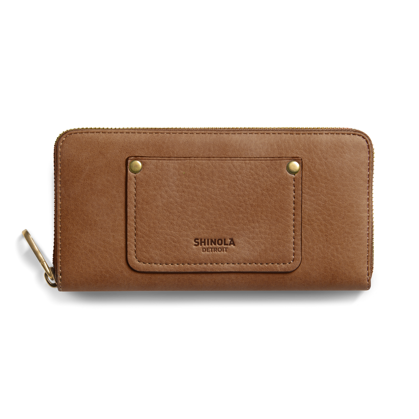 Shinola Leather Pocket Zip Wallet S0320241947-1-Tan-OS-VNM
