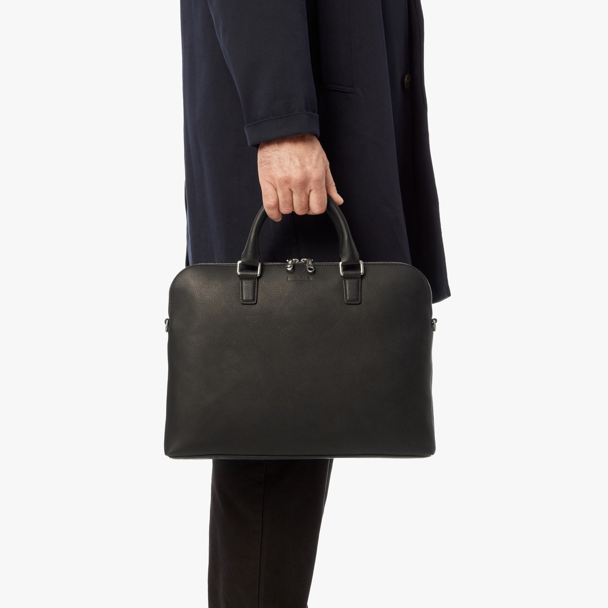 Shinola Leather Portfolio Briefcase S0320301983-1-Blk-OS-VNM