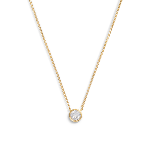Shinola Jewelry 1 Carat Round Diamond Necklace S1820301834-C-14kYG-OS-IND