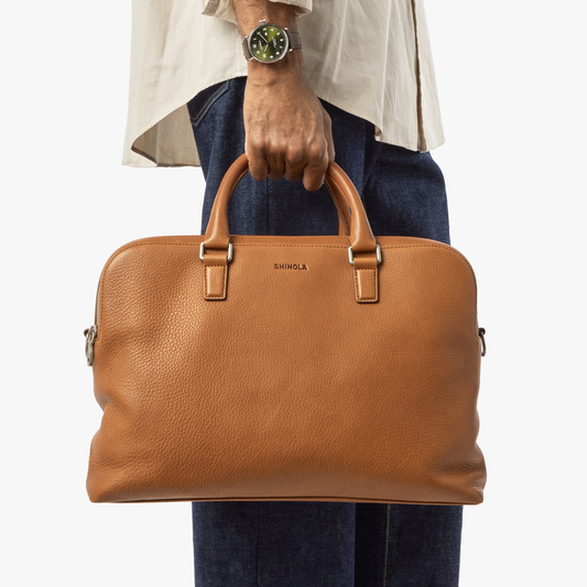 Double Zip Briefcase S0320301988-1-Tan-OS-VNM