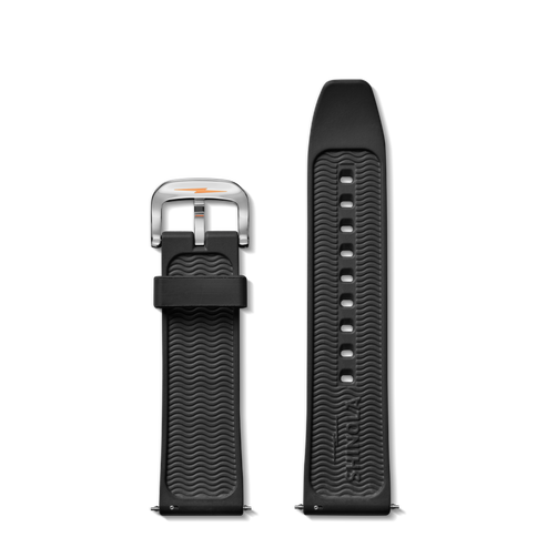 24mm Black Rubber Watch Strap S1120205679-1-Blk-24\22-CHN