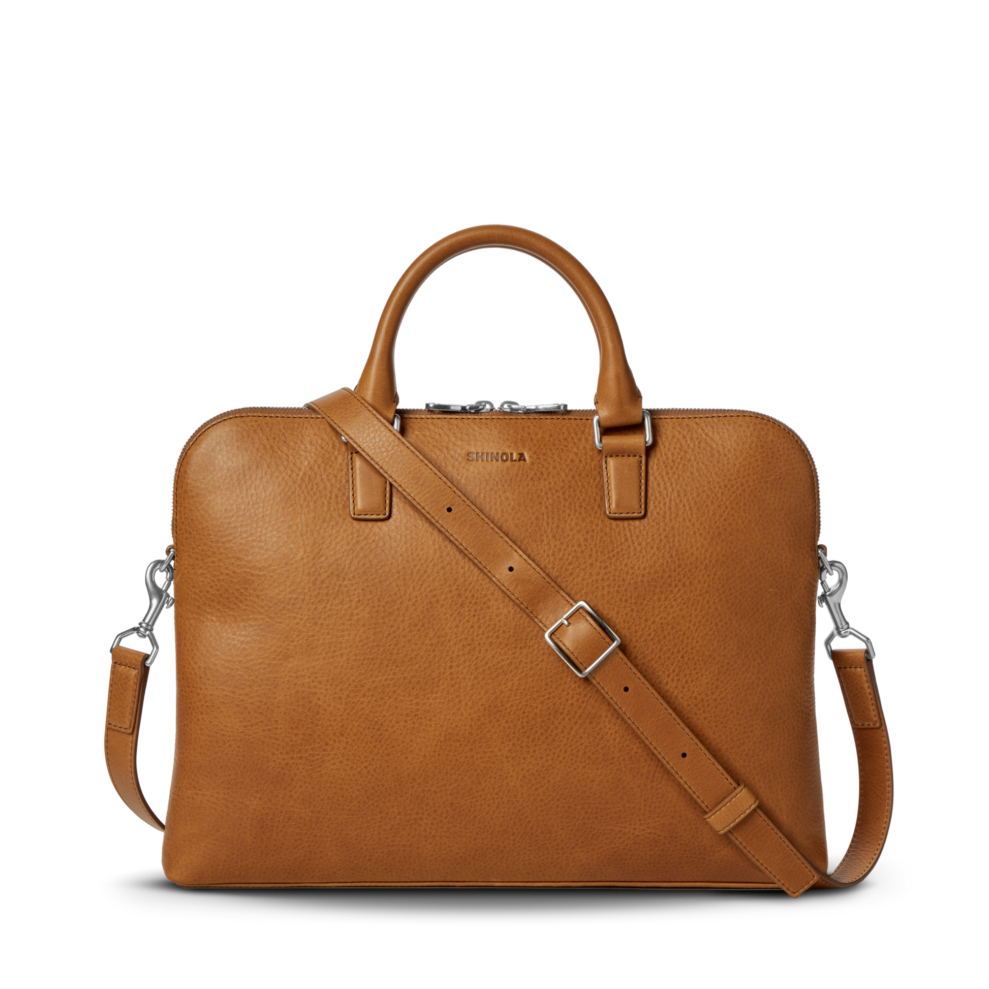 Shinola Leather Portfolio Briefcase S0320301983-1-Tan-OS-VNM