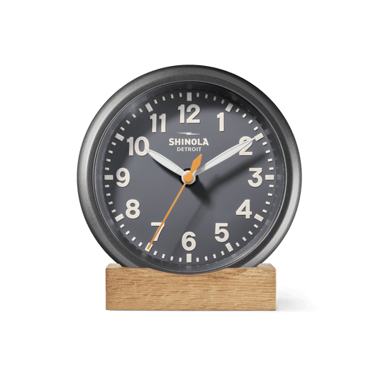 Shinola 6" Runwell Clock S2620173486-1-DkGry-6-CHN