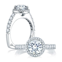 A.Jaffe Engagement Rings Halo Set Shared Prong Engagement Ring MES168/26