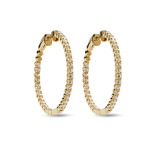 Shinola Jewelry 2 Carat Diamond Hoop Earrings S1820309327-C-14kYG-OS-IND