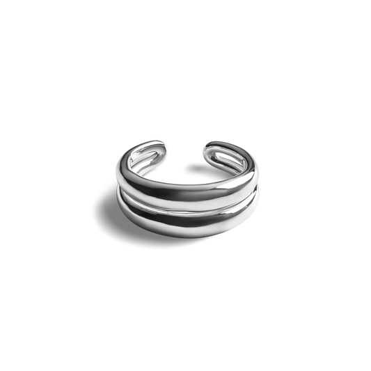 Signature Link Adjustable Ring  S1820299686-1-StrlngSil-8-THA