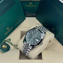 Rolex Date Just 41mm Smooth Mint Green Dial Jubilee 126300 New