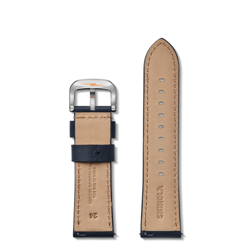 24mm Navy Leather Watch Strap S1120300480-1-Nvy-24\22-USA
