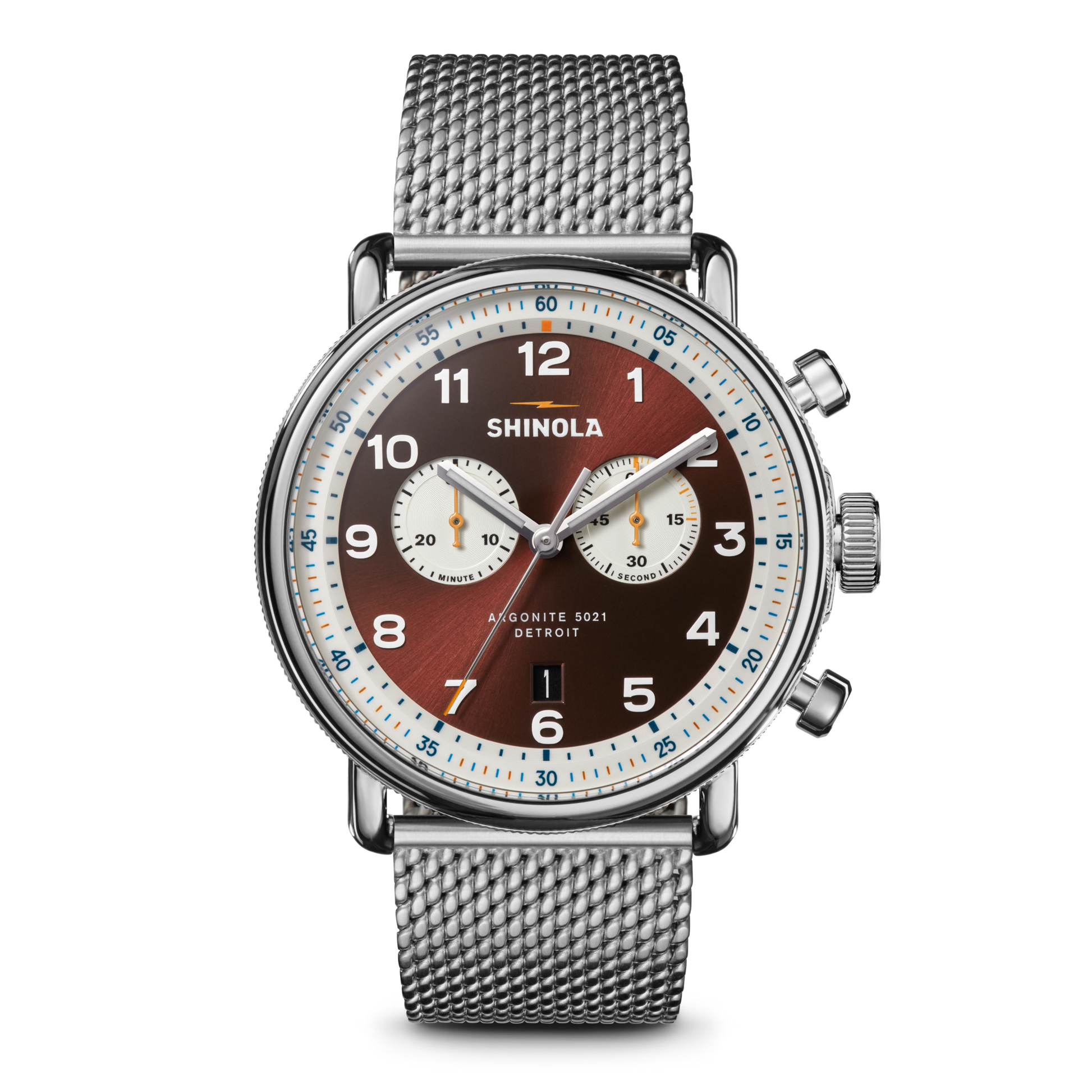 Shinola Canfield C56 Chronograph Watch S0120315332-1-WskBrn-43-USA
