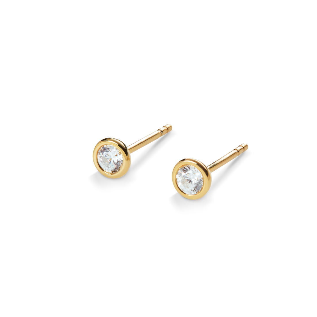 Shinola Jewelry 1/4 Carat Round Diamond Bezel Studs S1820303579-C-14kYG-OS-IND