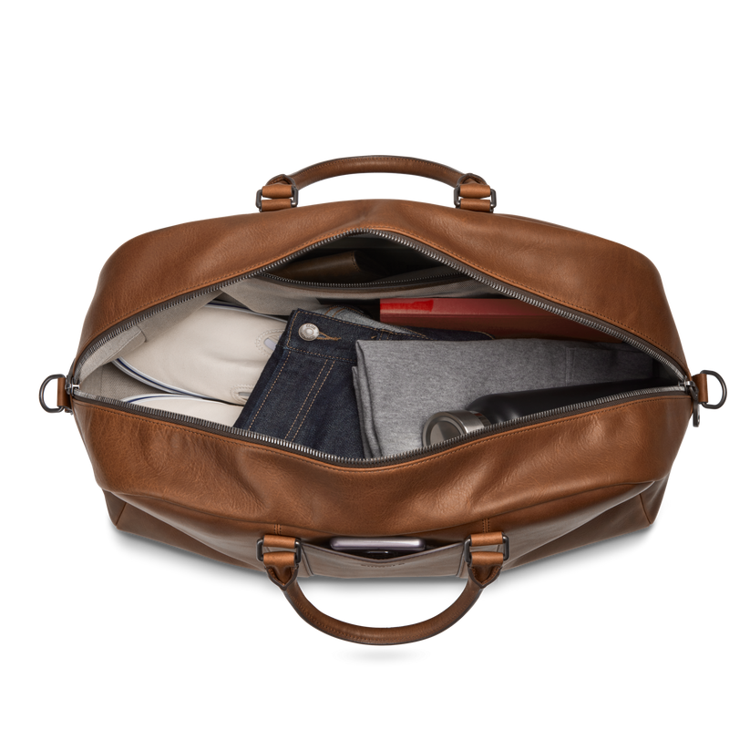 Shinola Leather Runwell Duffle Bag S0320294780-1-MedBrn-OS-VNM