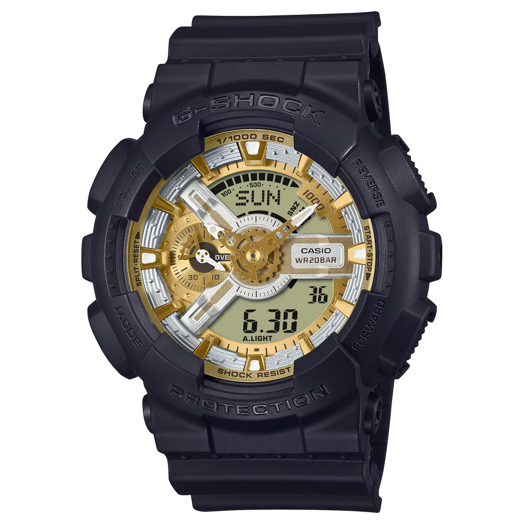 G-Shock GA110CD-1A9 Silver Gold Bi-Color Ana-Digi