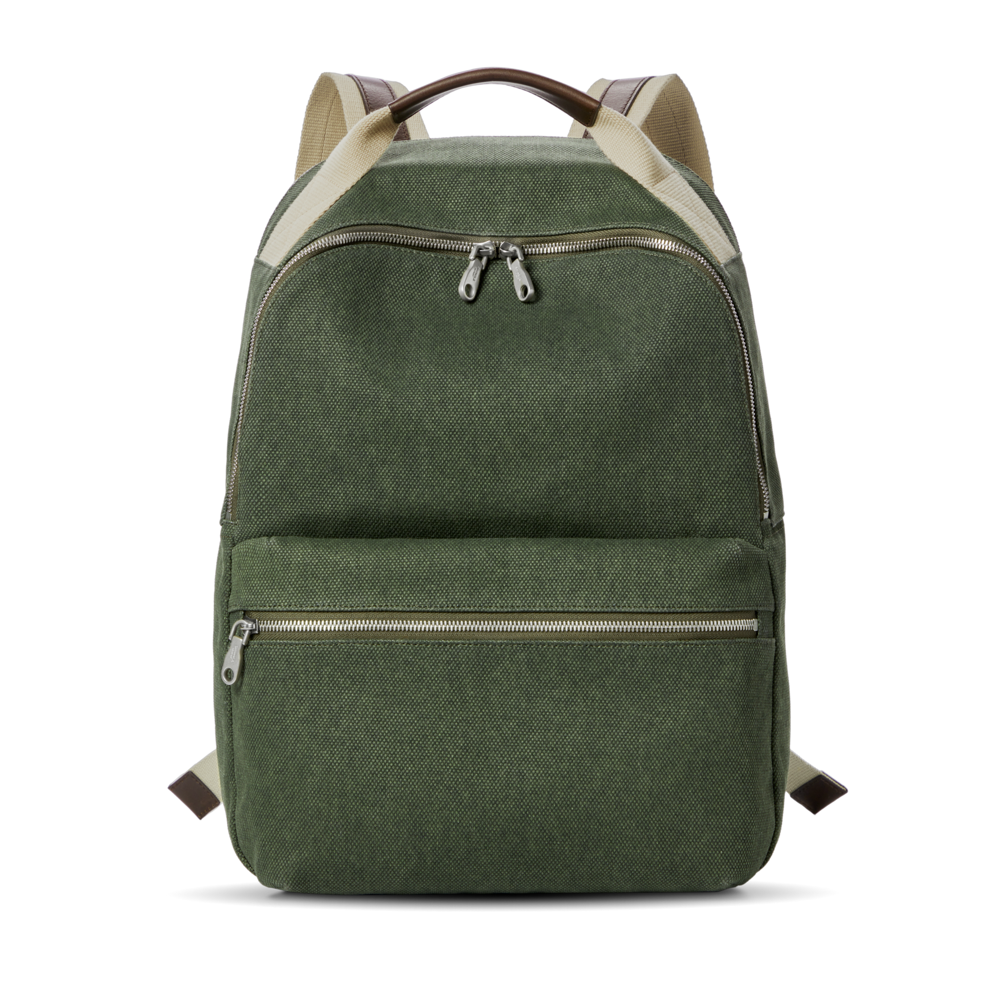 Shinola Leather Runwell Canvas Backpack S0320301990-1-Olv-OS-VNM