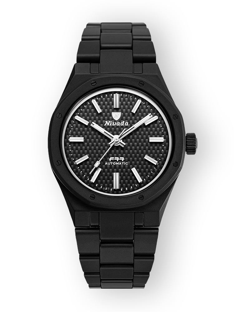 Nivada F77 BLACK CERAMIC BRAIDED DIAL 68004A77